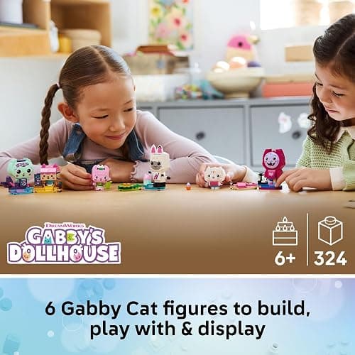 LEGO Gabby’s Dollhouse Gabby’s Brick-Built Cat Friends Building Toy for Girls & Boys - Pretend Play Set W/6 Animal Toy Figures for Kids, Ages 6+ - Gift Idea for Birthdays - 11215 thumbnail 3