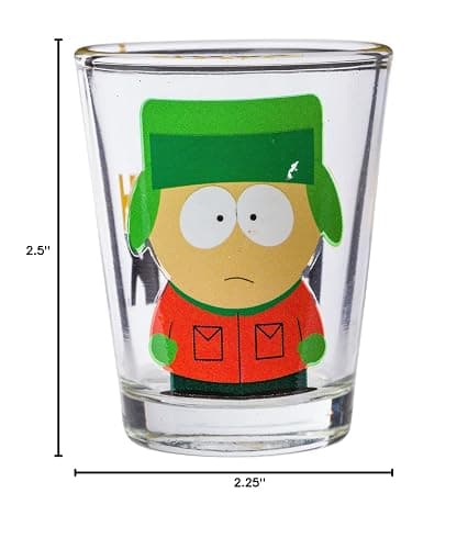 Silver Buffalo South Park Featuring Stan, Kenny, Cartman, and Kyle 4 Pack Mini Glasses, 1.5 Ounces thumbnail 3
