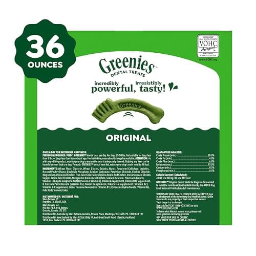 Greenies Regular Dental Dog Treats, Original Chicken Flavor, 36 Count | Vet-recommended, cleaner teeth after 28 days, cleans to gumline, for dogs 25-50 lbs, original chicken flavor thumbnail 9
