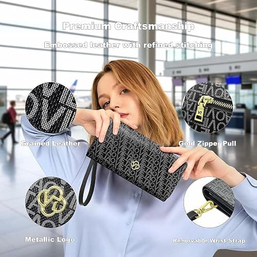 VelaStyle Womens Wallet, RFID Blocking Wristlet Wallets for Women, thumbnail 6