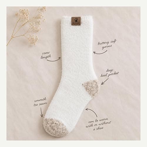 BEARPAW 4 Pair Pack Cozy Super Soft Lounge Socks Multi Pattern Crew Socks thumbnail 5