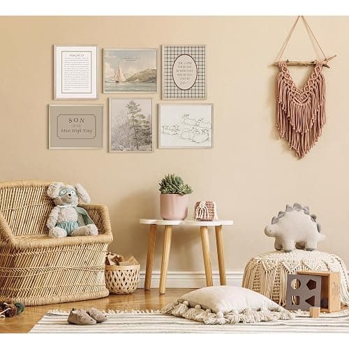 Nursery Christian Wall Art Decor Vintage Bible Verse Posters Baby Boy Nursery Canvas Wall Decor Kids Scripture Pictures Religious Playroom Prints Christian Artwork for Bedroom 12x16x6 Inch Wood Framed thumbnail 6