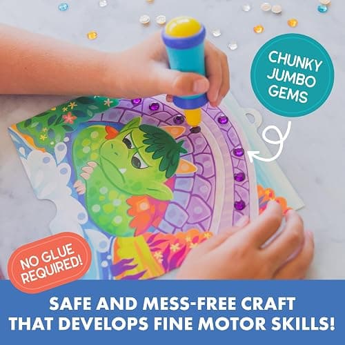 Educational Insights Jumbo Gem Kit - DIY Arts and Crafts Sets for Kids, Easy & Fun Diamond Painting Activity for Small Hands, Crafting & Art Supplies, Jewel Stickers, Creative Gifts, Ages 5+ thumbnail 5