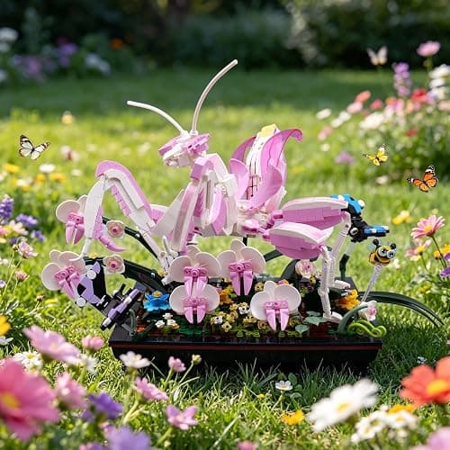Orchid Praying Mantis Flowers Bonsai Building Set, Compatible with Lego Insects Nature Inspired STEM Kit for Adults, Stunning Desk Decor for Home/Office, for Boys Girls Aged 8-16+ 1077PCS thumbnail 2
