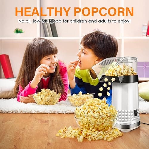Oil-Free Popcorn Machine – Quick Popcorn in 2-3 Minutes, 4.5 Quart thumbnail 2