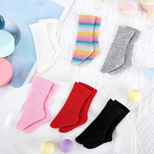 Sotiff 6 Pairs Mini Doll Socks Doll Clothes Accessories for Female Plaything Figure Accessories thumbnail 7