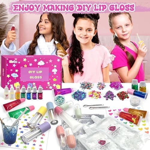 Lip Gloss Making Kit, 70PCS Diy Lip Gloss Kit, Beginner Lip Gloss Set, Make Your Own Lip Gloss Kit, Glitter Lip Gloss, Lip Gloss Kit for Girls, Lipgloss Sets for Girls Gifts thumbnail 6