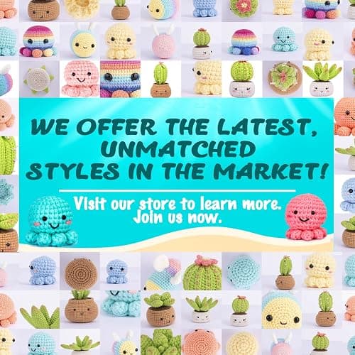 Crochetta Crochet Kit for Beginners, Amigurumi Crocheting Animals Kits w Step-by-Step Video Tutorials, Knitting Starter Pack for Adults and Kids, Jumbo 2 Octopus Familly (40%+ Yarn Content) thumbnail 9