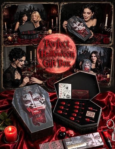 Beetles Halloween Box Vampiric Feast, Gel Nail Polish Kit with UV Light | HEMA- and TPO-Free 8-Color Gel Polish Set with Nail Tips and Stickers for Halloween DIY Nail Art and Gifts for Women thumbnail 7