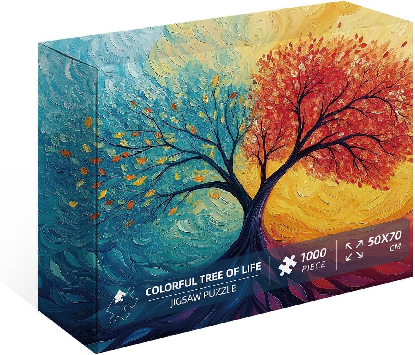 1000 Piece Puzzle for Adults, Tree of Life and Time Mosaic Puzzles for Adults 1000 Pieces, Puzzle with Letters on Back, Size is 27.5"x19.6",Impossible Hard Difficult Fun and Challenging thumbnail 7