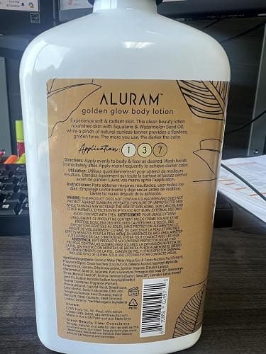 Aluram Golden Glow Body Lotion, Nourishing Radiance & Tone with Squalane & Watermelon Seed Oil, 18 Fl Oz thumbnail 8