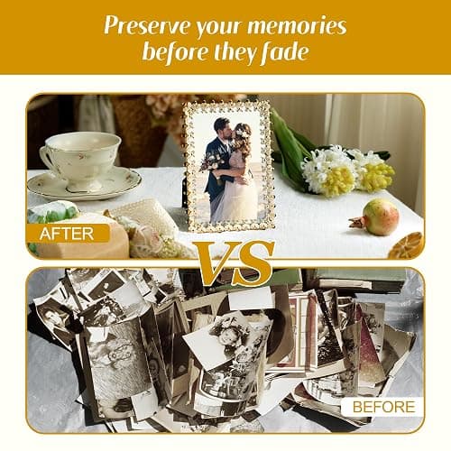 Synovana Gold Bee Picture Frame for 4x6 Photos – Elegant Decorative Bumble Bee Photo Frame Accents – Thoughtful Gift for Her Wedding Anniversary or Nature-Inspired Home Décor thumbnail 6