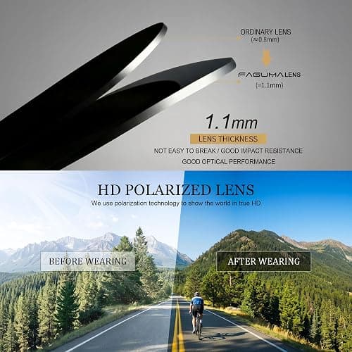 FAGUMA Sports Polarized Sunglasses For Men UV400 Protection | Cycling Driving Fishing thumbnail 6