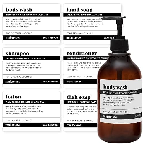 MaisoNovo Waterproof Labels for Bottles Vintage Design - 6pc Mix Pack thumbnail 2