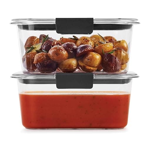 Rubbermaid Brilliance BPA-Free Food Storage Containers, Medium Deep, 4.7 Cup, 2-Pack, Airtight & Leak-Proof, Microwave & Dishwasher Safe thumbnail 3