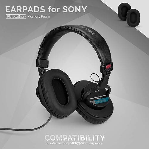 Brainwavz Replacement Earpads for Sony MDR 7506 Headphones - Quality Vegan Leather, Memory Foam Comfort, Long Lasting & Durable, Also Works with Headphones Like Steelseries Arctis, ATH-M50X & More thumbnail 9