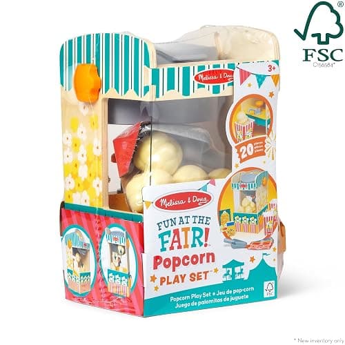 Melissa & Doug Fun at The Fair! Wooden Popcorn Popping Play Food Set - FSC Certified thumbnail 4