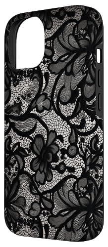 Black Lace Vintage Pattern Case for iPhone 14 thumbnail 2