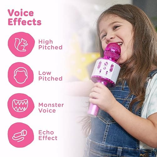 Move2Play, Kids Karaoke Microphone | Includes Bluetooth & Pre-Loaded Songs | Girls Birthday Toy for 2, 3, 4, 5+ Girls & Boys thumbnail 4