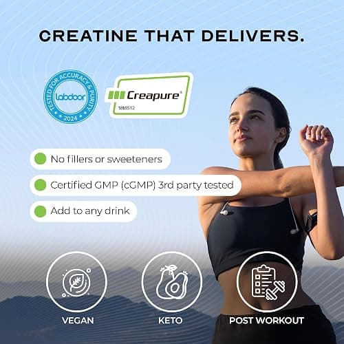 Muscle Feast Creapure Creatine Monohydrate Powder, Vegan Keto Friendly Gluten-Free, Mass Gainer, Muscle Recovery Supplement and Trusted Creatine for Muscle Growth, Creatine Powder, Unflavored, 500g thumbnail 6