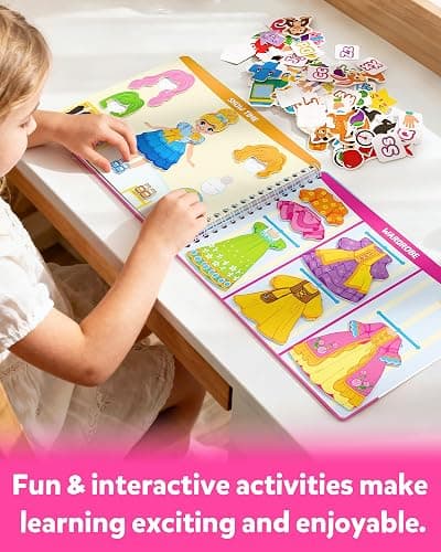 Coogam Montessori Preschool Learning Activities for Toddler Girls Age 3-5, Busy Book with Tracing & Handwriting Practice, Educational Autism Sensory Travel Toys for Girls Birthday Gifts thumbnail 6