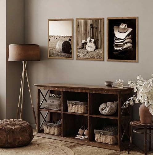INADIKEIN 6PCS Vintage Western Cowboy Wall Art, Highland Cattle Rustic Farmhouse Canvas, 8x10 Inch Unframed, for Bedroom Kitchen Rustic Western Decor thumbnail 5