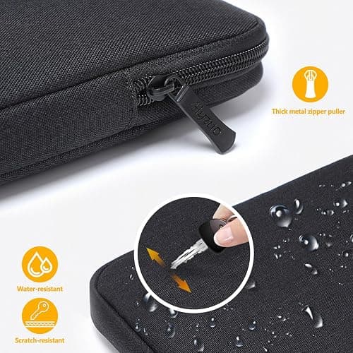 HYZUO 15-16 Inch Laptop Sleeve Bag Set for MacBook Pro 16 M4/M3/M2/M1 Pro/Max, 15" Surface Book, Notebook Case for 15" 15.6" HP Dell Lenovo ThinkBook Asus Acer Samsung Huawei, Black thumbnail 6