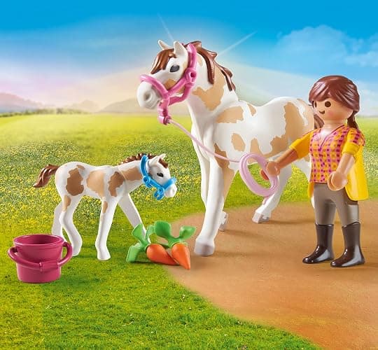 PLAYMOBIL Country 71243 Pferd mit Fohlen, Tiere für den Reiterhof, Spielzeug für Kinder ab 4 Jahren thumbnail 2