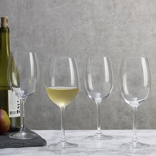 MIKASA Julie Luxury Lead-Free Crystal White Wine Glasses, 470 ml, Clear, Set of 4 - Julie - White Wine Glasses thumbnail 7