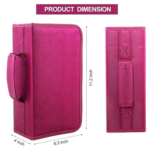 Bivisen CD/DVD Case Holder, 128 Capacity CD VCD Media Wallet, Storage, Holder, Booklet, Organizer (Rose) - Rose thumbnail 6