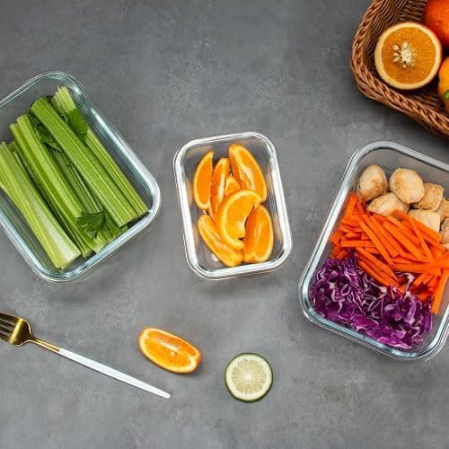 FAWLES 12 Pack Glass Storage Containers with Lids, Leak-Proof Meal Prep Containers, Dishwasher/Microwave/Oven/Freezer Safe Glass Food Storage Containers for Leftovers, to Go thumbnail 6