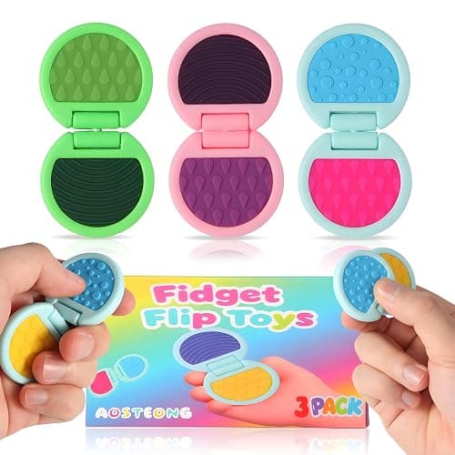 Fidget Toys Adults, Sensory Toys for Kids with Autism, Anxiety Relief Items for ADHD Stress Relief, Fun Fidgets for Teens Textured & Flip Slider - Treasure Box Toys for Classroom (3pcs) - Image 1
