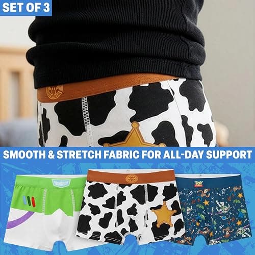 Get Trend Disney Toy Story, Cars | Spidey Boys’ Underwear, Toddler Boxer Briefs, Breathable Elastic Waist Underpants, 3 Pack thumbnail 2