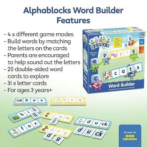ALPHABLOCKS Word Builder Learning Games - Kids Phonics Spelling Set Toy | Aesthetic Interactive ABC Card Match Literacy Activity Board for Toddlers, Preschool Nursery. Educational Birthday Gifts. thumbnail 6