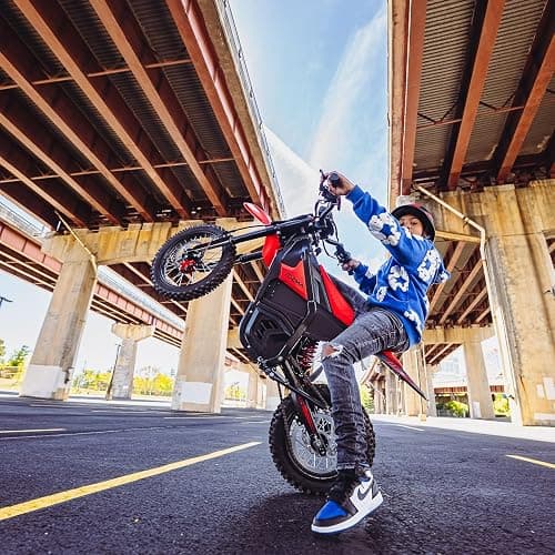 Yozma IN10 Electric Mini Dirt Bike for Teens & Adults, 14"/12" Fat Tire 2600W Electric-Motorcycle with 48V 23AH Battery Ebike 40MPH Hydraulic Brakes Mountain Off-Road EBike, Fit Age 13+ thumbnail 8