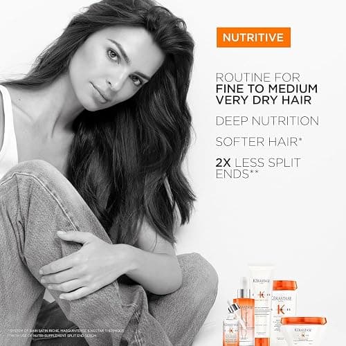 Kerastase Nutritive Split Ends Hair Serum For Dry Hair - Nourishing Leave-In Oil Treatment For Smoothness and Shine, Ultra-Sealing Formula With Anti-Dryness Polymers, 50 ml thumbnail 9