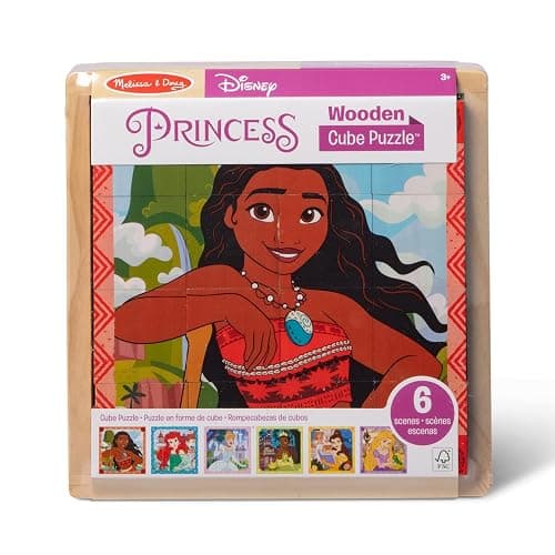 Melissa & Doug Disney Princess Wooden Toy Cube Puzzle Blocks for Boys and for Girls 3+ - FSC Certified thumbnail 6