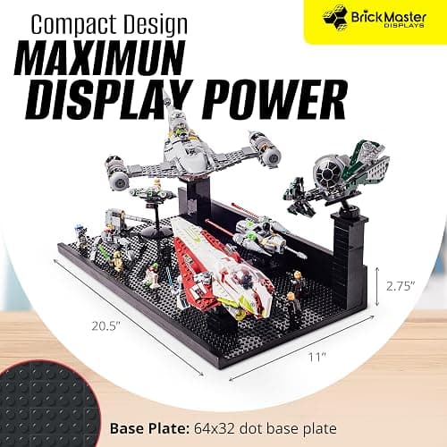 Brickmaster Displays - XL Shelves Floating Shelves for Building Block Display - Compatible as a Lego Display Shelf - Floating Shelves for Wall - Works with Major Building Blocks - Black, 2-Pack thumbnail 2