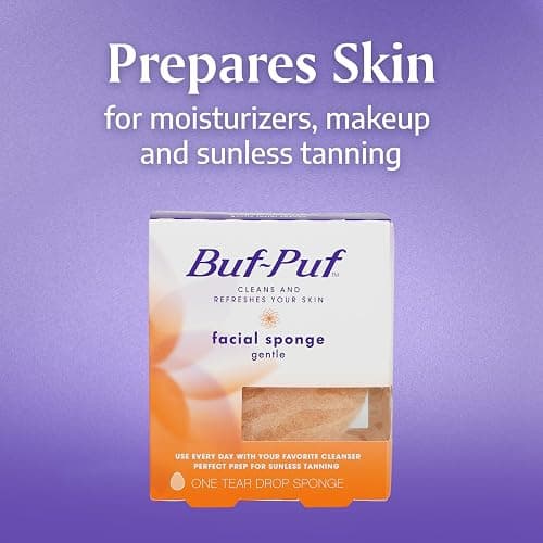 Buf-Puf Gentle Facial Sponge, Dermatologist Developed, Removes Deep Down Dirt & Makeup That Causes Breakouts and Blackheads, Reusable, Exfoliating, 1 Count thumbnail 8