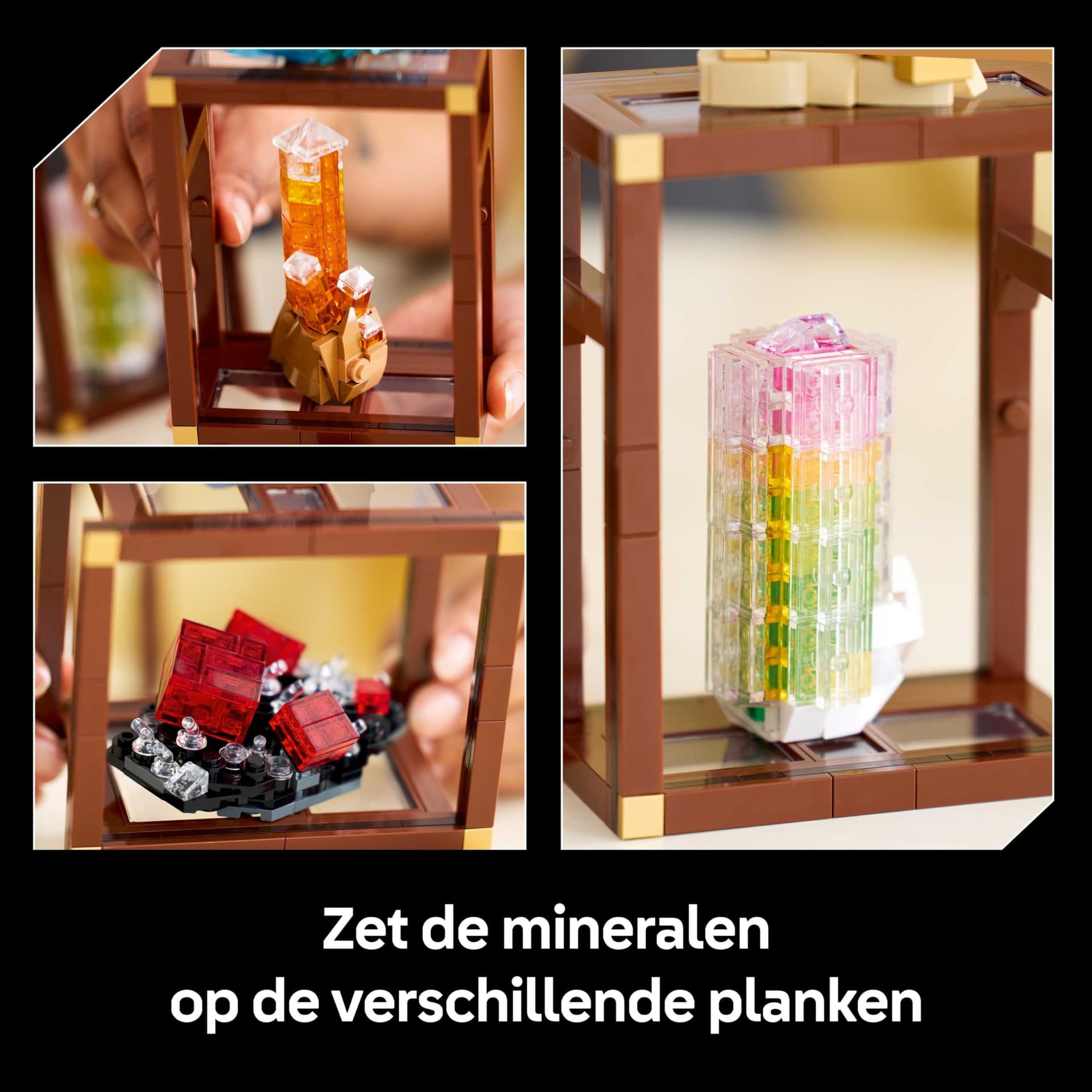 LEGO Ideas Mineral Collection Building Kit for Adults – Model with Crystal Elements Incl. Amethyst, Fluorite and Mandarin Quartz, Plus 3 Stands – DIY Home Decoration Gift – 21362 thumbnail 6