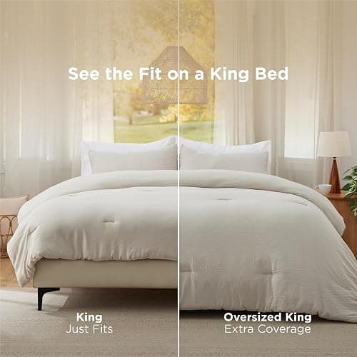 Bedsure Queen Size Comforter Set, Beige Soft Prewashed Bedding for All Seasons, 3 Pieces GentleSoft™ Warm Down Alternative Bed Set, 1 Lightweight Comforter (90"x90") and 2 Pillowcases (20"x26") thumbnail 2