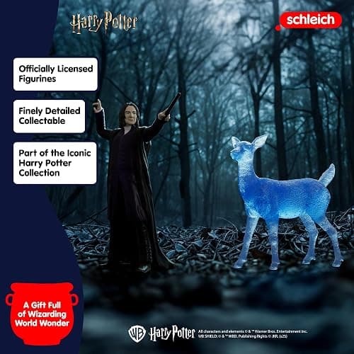 Schleich Harry Potter - 2Pc Professor Snape & Patronus | 42683 | Harry Potter Figurine, Wizarding World Figures, thumbnail 8