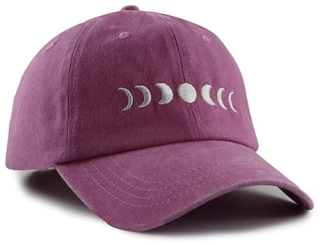 Czantyyn Moon Hats for Women Men, Adjustable Cotton Embroidered Moon Accessories Baseball Cap thumbnail 3