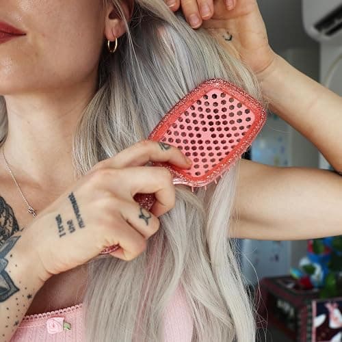 FHI Heat UNbrush Detangling Brush for Pain-Free Brushing on All Wet or Dry Hair Types — Durable DuoFlex Anti-Static Bristles, Lightweight Handle, Vented Hair Brush thumbnail 9
