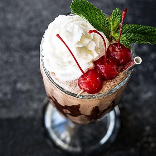 binsakao Milkshake Glasses Cups Soda Fountain with Spoons, Milk Shake, Ice Cream Soda Glass Set of 2 (11.5 oz, Clear) thumbnail 4