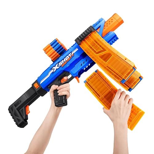 XSHOT Insanity Motorized Clip Mania Dart Blaster with 72 Darts - Air Pocket Technology, Auto Feeding Belt, Tripod & Scope, Outdoor Toy thumbnail 8