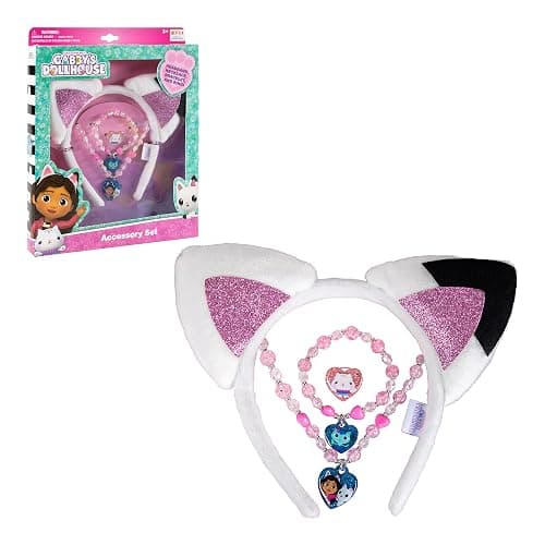 LUV HER Headbands for Girls - Kids Jewelry for Girls - Dress Up Set All in one Giftable Box - Headband - Play Jewelry Set - 4pc (Toddler Headband, Necklace, Dress Up Bracelet, Ring) Ages 3+ thumbnail 2
