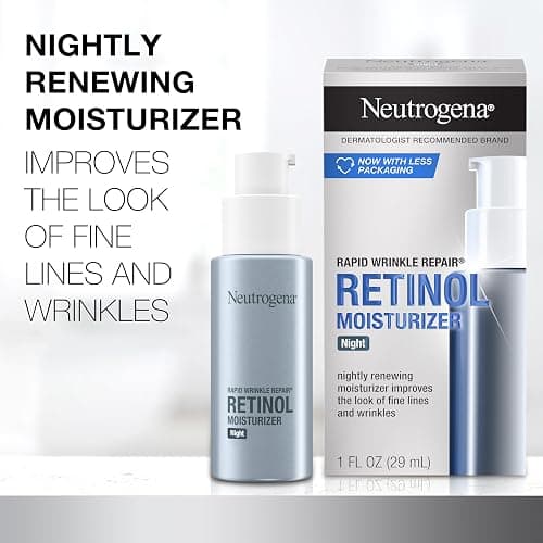 Neutrogena Rapid Wrinkle Repair Retinol Night Face Moisturizer, Daily Anti-Aging Face Cream with Retinol & Hyaluronic Acid to Fight Fine Lines & Wrinkles, 1 fl. oz thumbnail 2