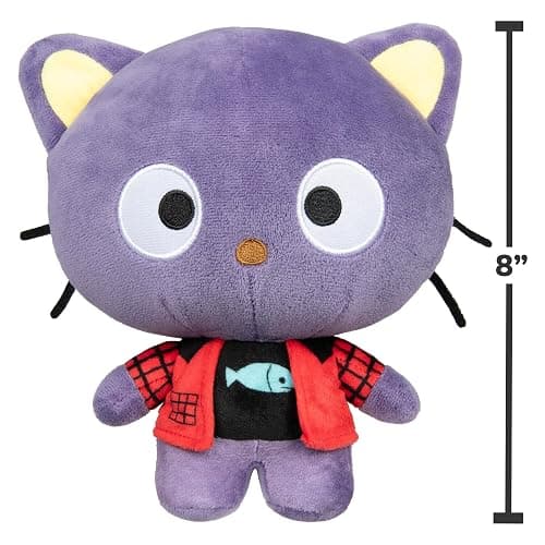 Jazwares Hello Kitty and Friends Series 2, Chococat 8-inch Punks Plush - Officially Licensed Sanrio Product from Ages 6+ thumbnail 3