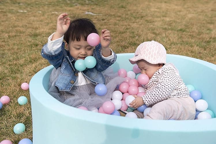 MoonxHome Ball Pit Balls for Toddlers, BPA Free Crush Proof Plastic Toy Balls for Ball Pit, Children's Pool Water Toys, Macaron Ocean Balls for Play Tent 2.15 Inch Pack of 100… - M-green&blue - 200 thumbnail 8